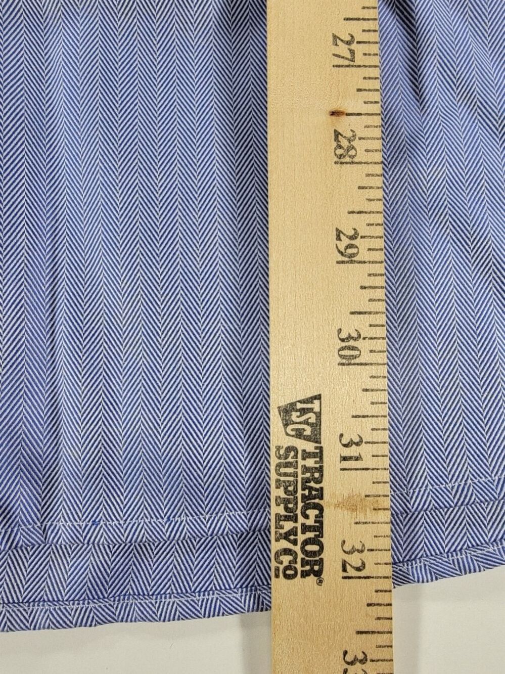 NEW Men's ETON Shirt Blue Herringbone Shirt Classic Fit 44 17.5 Button Front NWT - Picture 11 of 14
